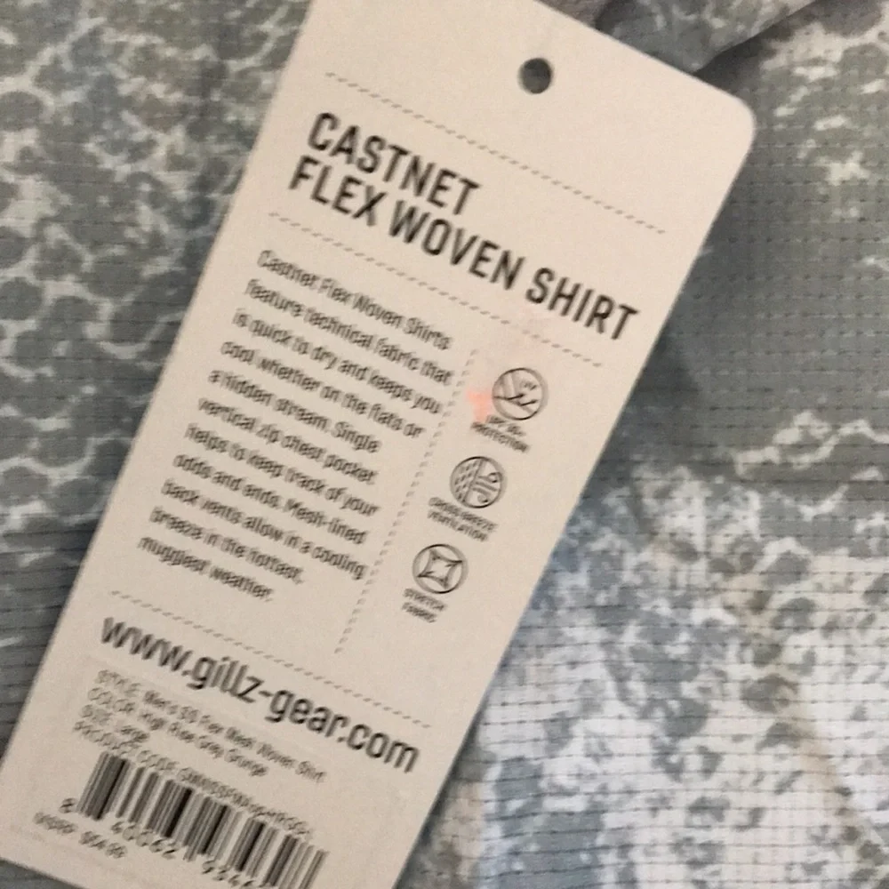 Gillz Men's Flex Mesh Woven Shirt High Rise Grey Grunge NWT - Picture 4 of 8